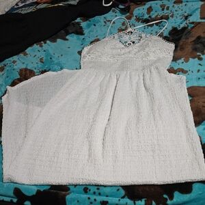 Derek Heart White Lace Bustier Sundress